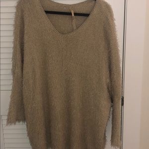 Cream sweater tunic